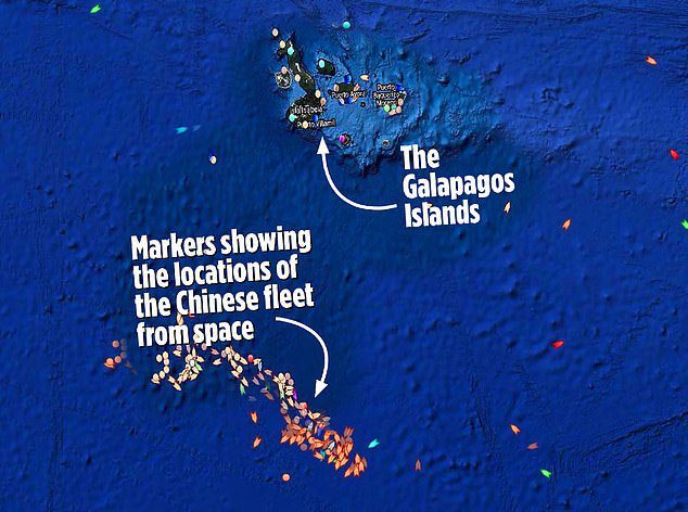 The fleet size of the Chinese Fishing Militia operating illegally in South America is so large that they can be seen even from the space!

The distant water fishing fleets from China are vacuuming and scarping our oceans and we are doing nothing about it!