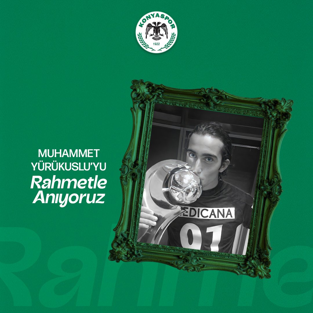 konyaspor's tweet photo. Vefatının yıldönümünde futbolcumuz Muhammet Yürükuslu’yu rahmet ve özlemle anıyoruz. https://t.co/70169wIejf