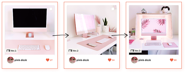 desklog_jp's tweet photo. ■ デスクログとは

デスク環境を写真とアイテムで記録する機能です。
変化があるたびにバージョンを追加して、デスクの歴史を残せます。

【デスクログの作り方】

1. 「投稿」→「デスクログを作成」からデスクログを作成する

仕事用デスク、趣味用デスク、昔住んでいた家のデスクなど、複数のデスクがある場合は、それぞれ別のデスクログとして作成します。

2. デスクが変わったら「投稿」→「デスクログを更新」→「バージョンを更新」からバージョンを更新する

デバイスの買い替え、インテリアの追加、レイアウト変更など、変化があったタイミングで新しいバージョンを追加します。
過去のバージョンはそのまま残ります。

3. おすすめの写真の撮り方

・1枚目（サムネイル）：デスク全体が見渡せる写真
・2枚目以降：別の角度やお気に入りポイントの写真

4. 説明文と更新内容の書き方

・最初のバージョン：デスクのコンセプトやこだわりを書きましょう
  例）「配線を隠してすっきりした見た目にこだわっています。間接照明で落ち着いた雰囲気を演出しています。」

・バージョン2以降：前回からの変更点を書きましょう
  例）「マウスとキーボードを新調しました。見た目がスッキリして満足しています。」
  説明文は前回バージョンの文章が引き継がれますが、必要に応じて変更しましょう。

5. アイテムを登録する

写真に写っているものは、デバイスでもインテリアでも何でも登録できます。
アイテムを登録するとポイント獲得量がアップします。
検索しても出てこない商品に関しては「見つからない商品を登録」から登録可能です。