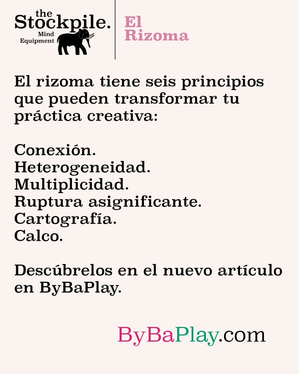 No te olvides del rizoma…
bybaplay.com