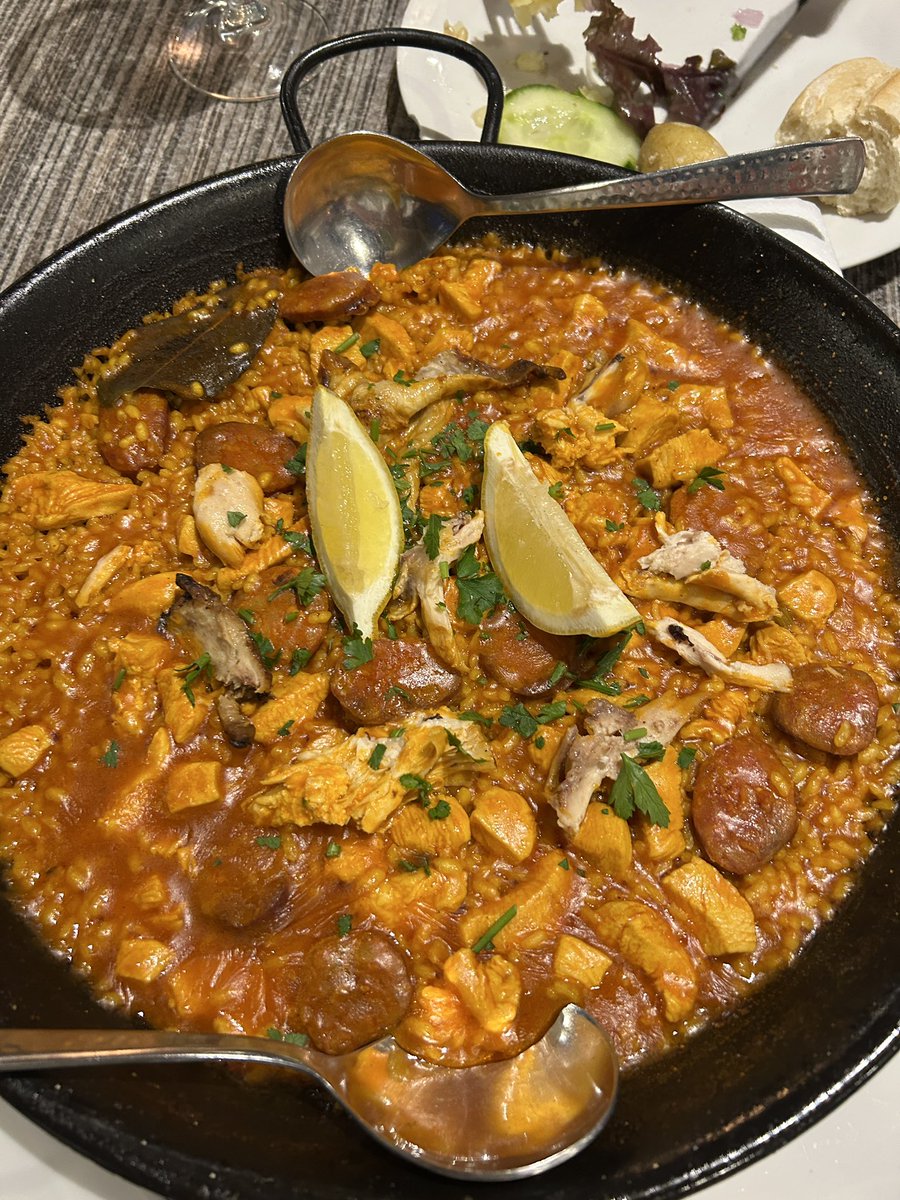 Last night in Lanzarote. Tasty octopus, paella, and local rosé