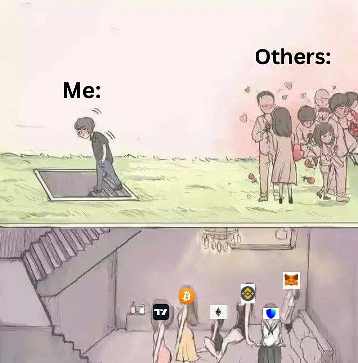 Markets are deep red currently… BTC, ETH and most alts sliding hard too.

Four weeks of chop, macro uncertainty, low vol and these dips really test the nerves.

But don't forget to breathe.

Step away from the charts for a bit. Touch some grass.

Spend time with people you care