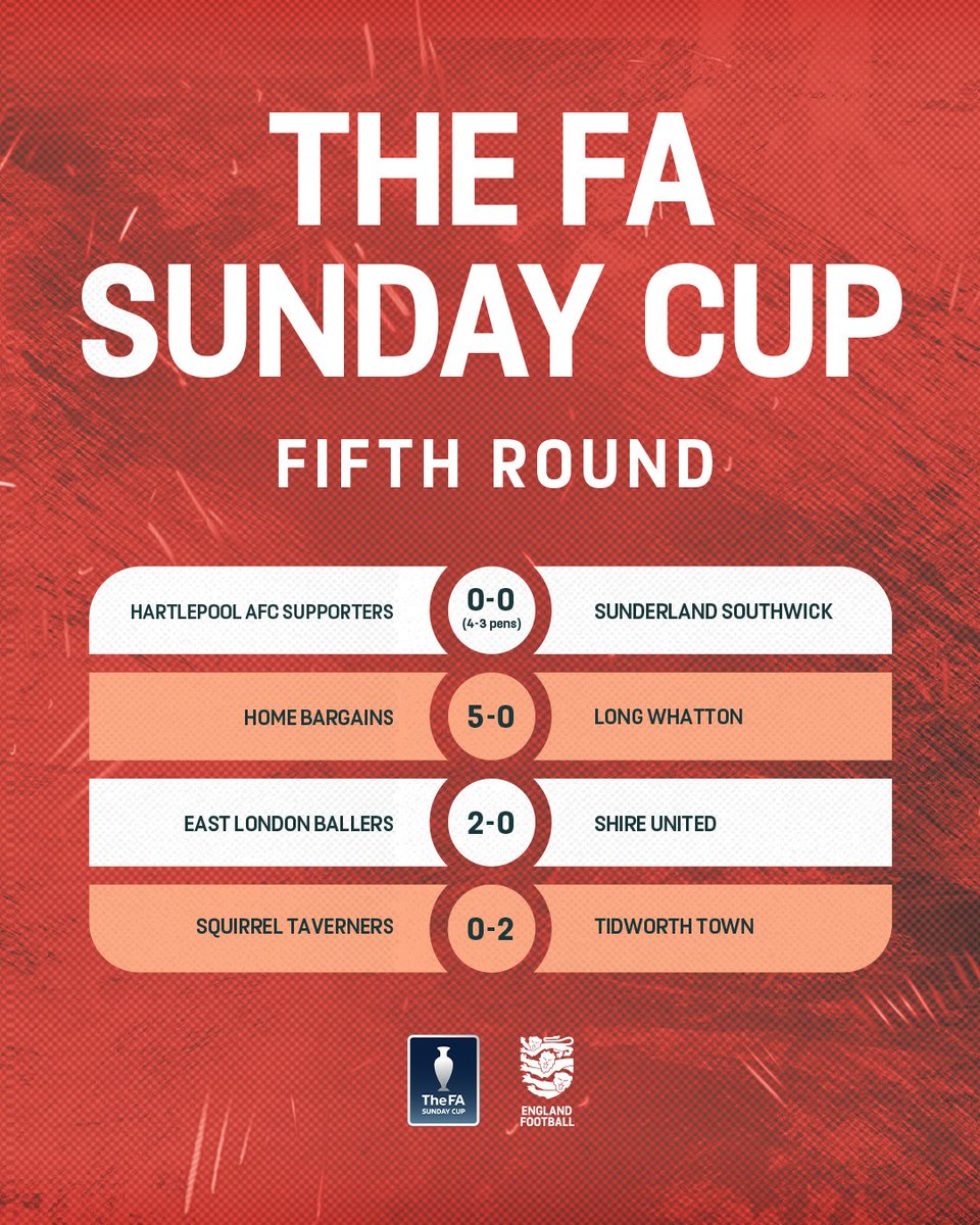 Check out yesterday’s #FASundayCup 5th Round results 👇

Who are you backing to go all the way?