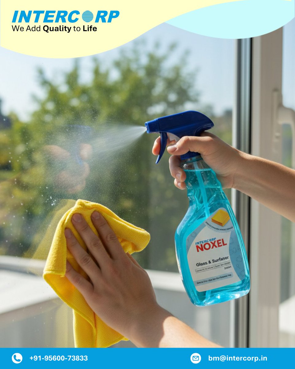 intercorpbio's tweet photo. Noxel Glass Cleaner uses biodegradable surfactants with hydrotropic action to cut through dirt and stains - leaving glass crystal clear, every time. 

🔗 https://t.co/a0BPcyWLbG  

#GlassCleaner #StreakFree #CleanHome #SparklingClean 
#HomeCare #SpotlessHome 
#Noxel #Intercorp https://t.co/VCloYe8u3U