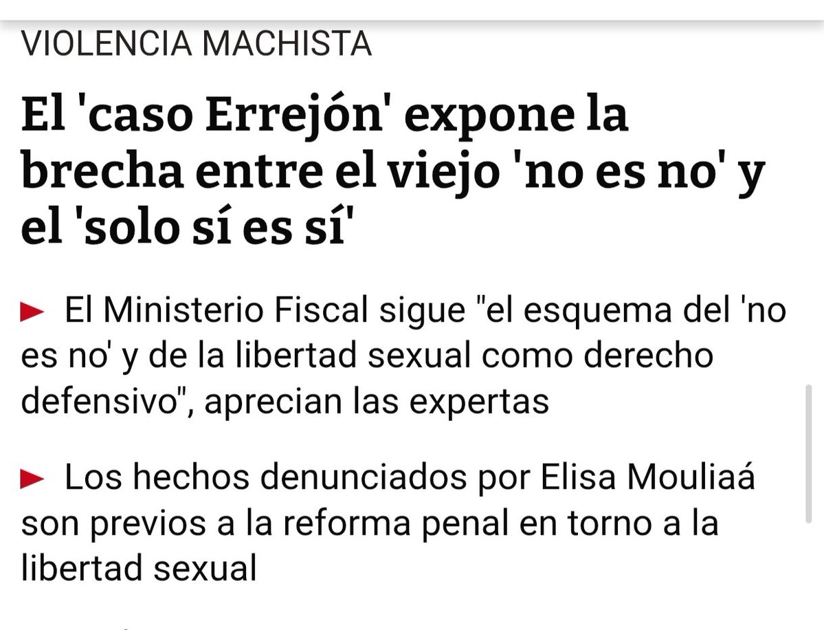 El caso Errejón deja algo nítido: sin un consentimiento afirmativo, el sistema siempre encuentra la manera de dudar de la mujer. Por eso el solo sí es sí fue una herramienta de supervivencia. Cada vez q se cuestiona, se nos vuelve a colocar en una posición de riesgo. 🧵(1/2)