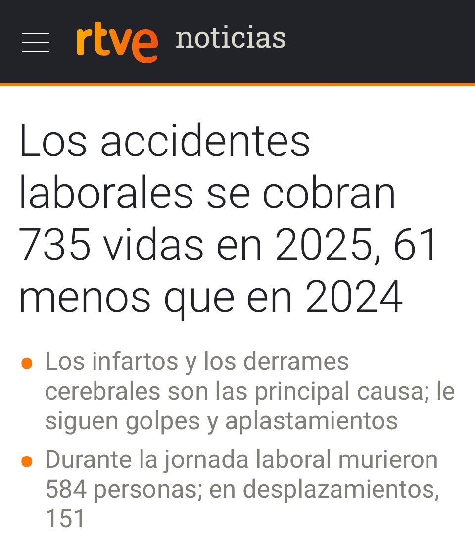 En el periodo 2020-2025, 4.731 trabajadores perdieron la vida en el trabajo. Pero, por lo que sea, el foco está puesto en las bajas laborales. Es cuestión de clase. Ya podemos espabilar.