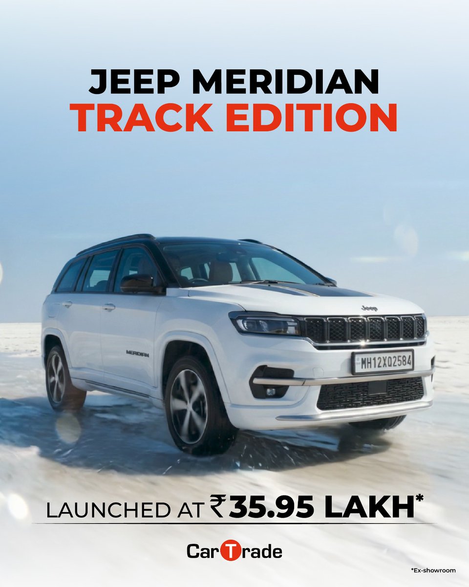 Car_Trade's tweet photo. Jeep Meridian Track Edition Launched 🔥

Jeep India has launched the Meridian Track Edition in India, with prices starting at Rs. 35.95 lakh and going up to Rs. 37.82 lakh (ex-showroom).

#JeepMeridian #MeridianTrackEdition #JeepIndia #SUVLife #ctnews https://t.co/ucEXzQhznJ