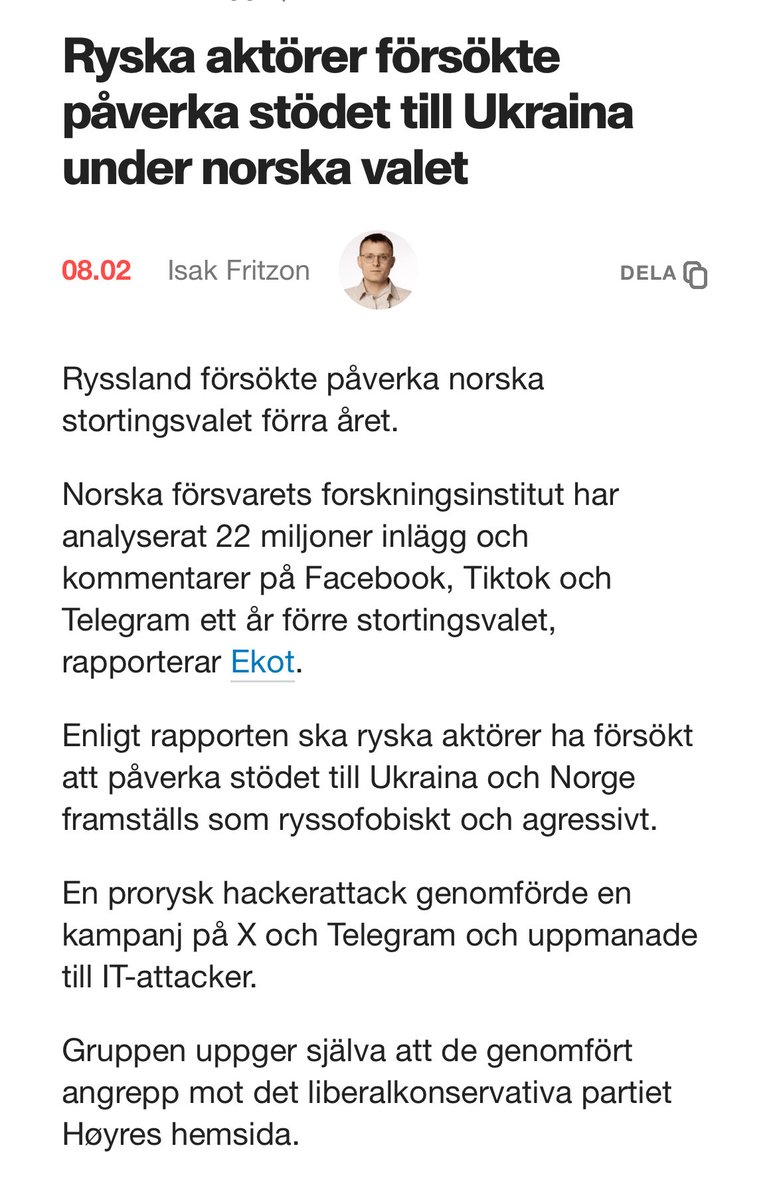 Hur effektiv är den här typen av påverkan? Nära noll skulle jag tro, snarare är det oron i sig själv som kan vara skadlig. Dvs Politisk pajkastning startar med Polarisering som följd. Gapar man om det och börja beskylla ”höger/ vänster” har man typ gått i den egentliga fällan