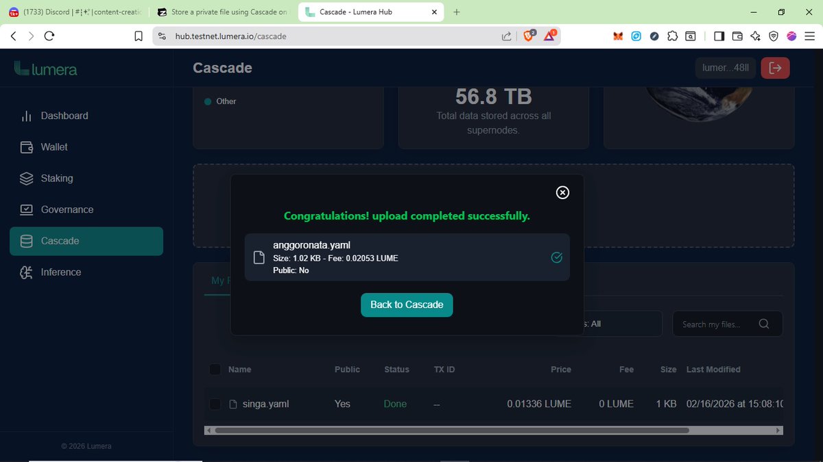 kemanto's tweet photo. saya sedang mencoba testnet dari @lumera #Lumera #Cascade https://t.co/g0C3DtNeUw https://t.co/skSxyCvEnv
