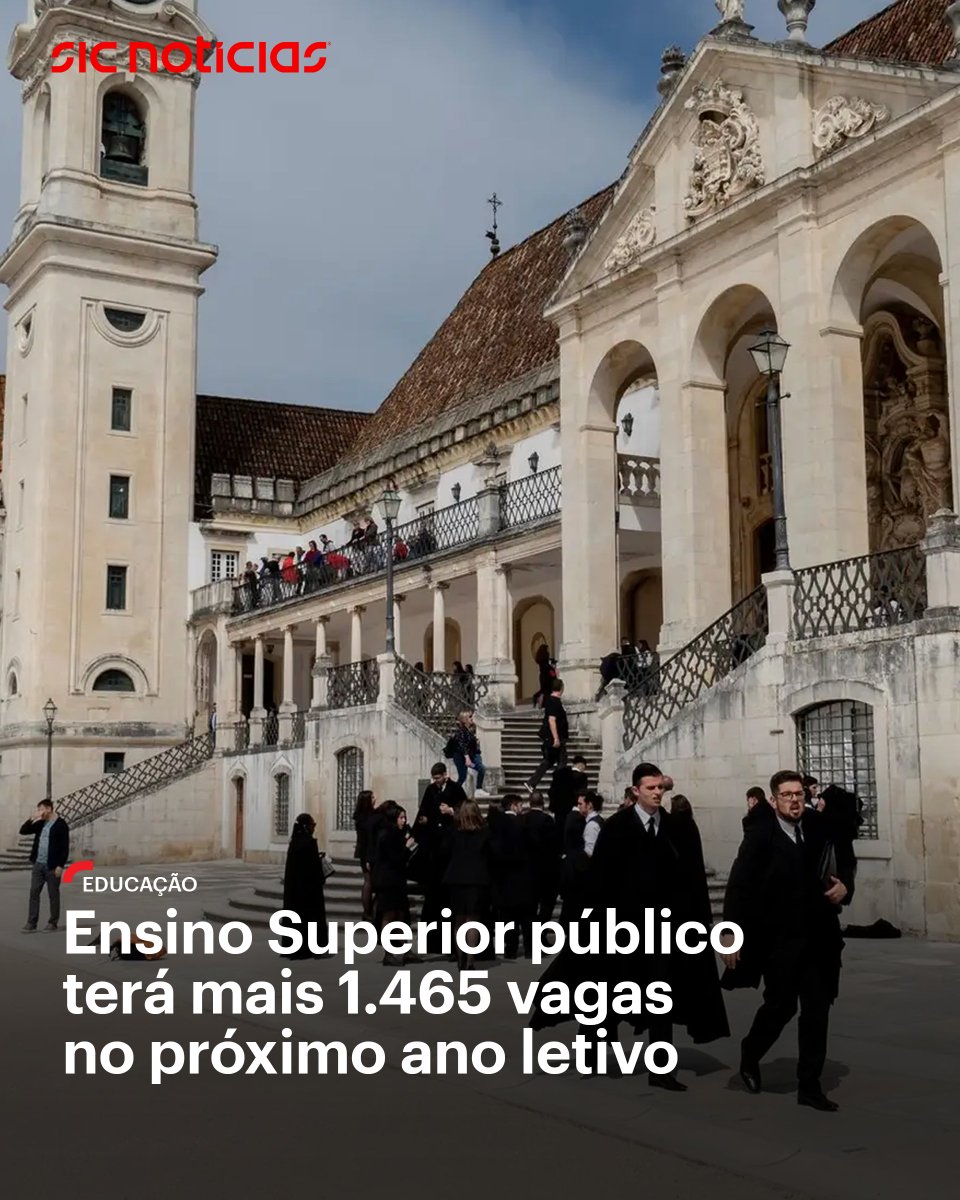 SICNoticias's tweet image. No total, serão 78.283 vagas para o ano letivo 2026/2027. Destaca-se o reforço nas licenciaturas em Educação Básica, com mais 147 lugares, e em Medicina, com mais 62.

Saiba mais em: bit.ly/4aj2HHs

#educacao #estudantes #pais #portugal #news #sicnoticias