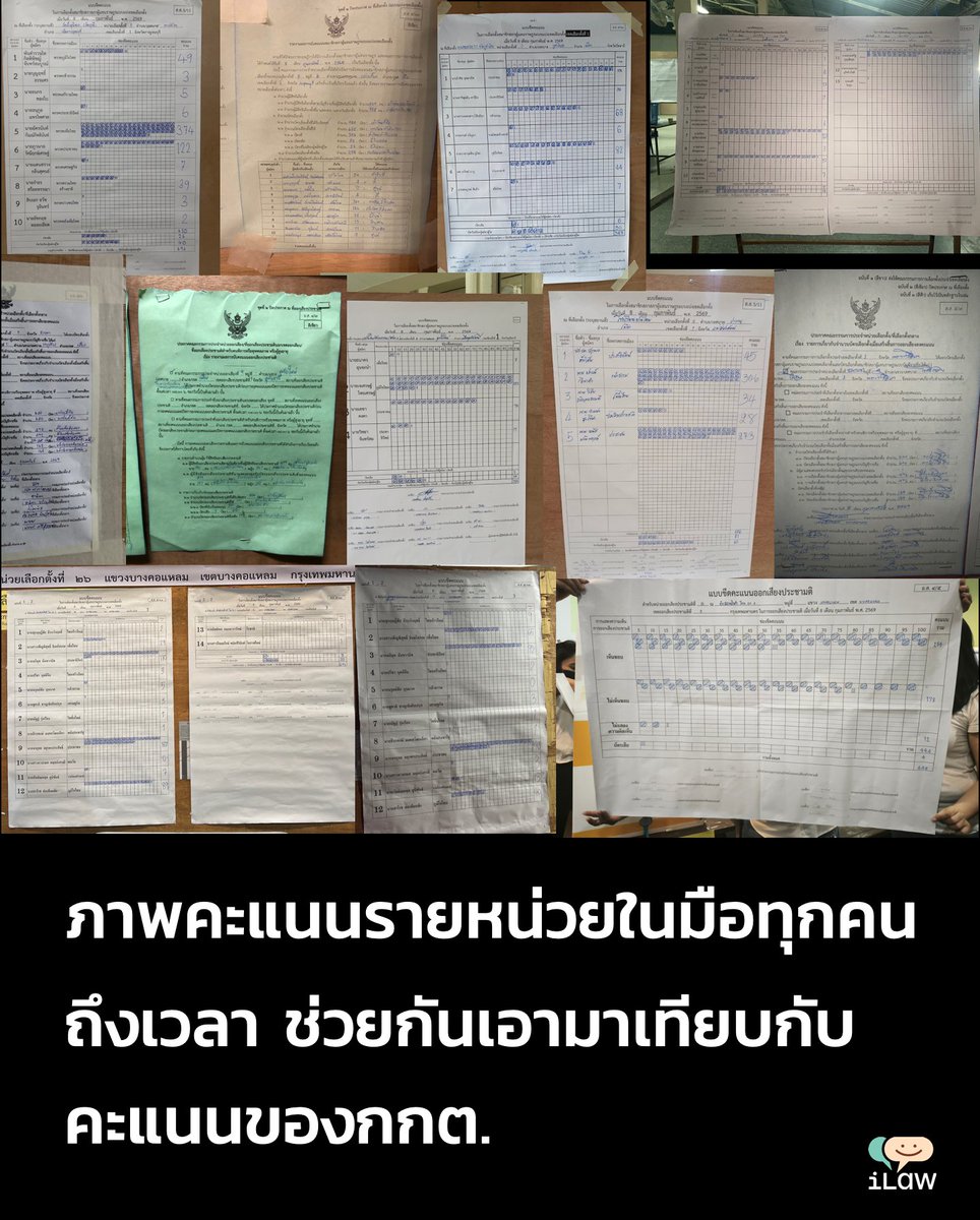 กกต. กำลังเดินหน้าทำตามระเบียบที่กำหนดให้ต้องเผยแพร่เอกสาร สส.5/18 หรือใบสรุปผลคะแนนเลือกตั้งรายหน่วย ขึ้นบนเว็บไซต์ 

เท่าที่ตรวจสอบในวันที่ 16 กุมภาพันธ์ 2569 จังหวัดส่วนใหญ่มีผลคะแนนรายหน่วยเผยแพร่แล้ว โดยมีลิงก์รวมที่เว็บไซต์ของสำนักงานกกต. กลาง ect.go.th/ect_th/th/elec…