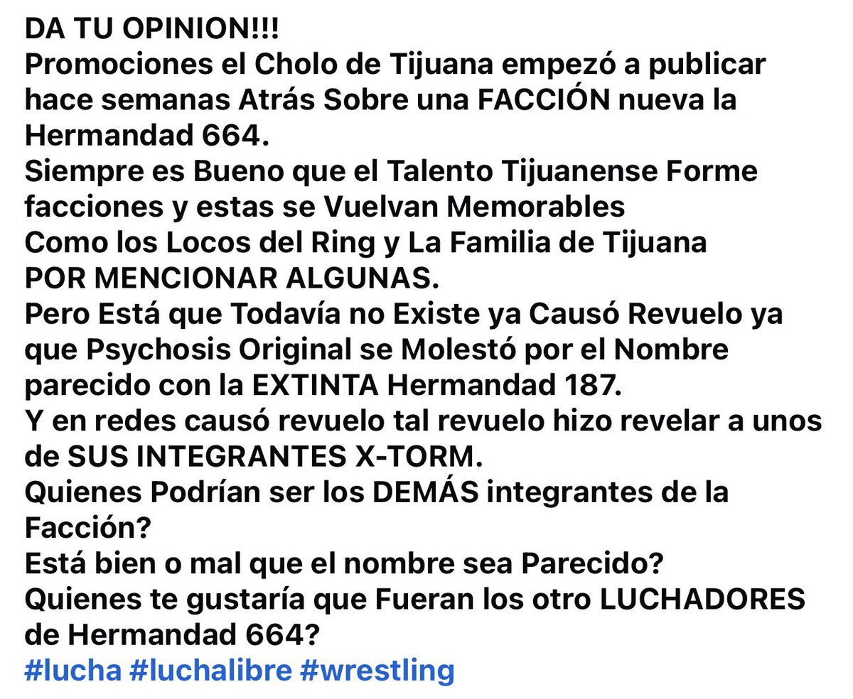 DA TU OPINION!!!
#lucha #luchalibre #wrestling