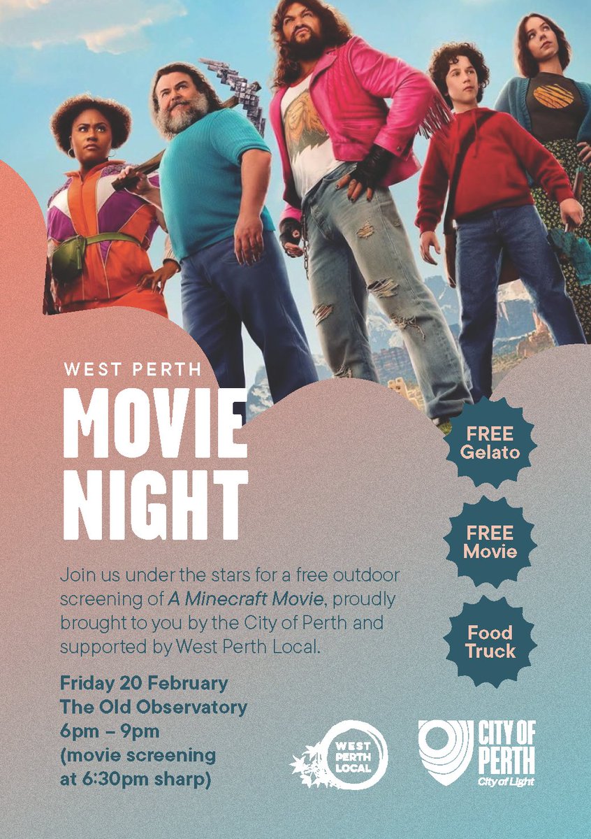 PORTACOM's tweet photo. FREE Movie night in West Perth this Friday night... https://t.co/vTWj7GfVZ2