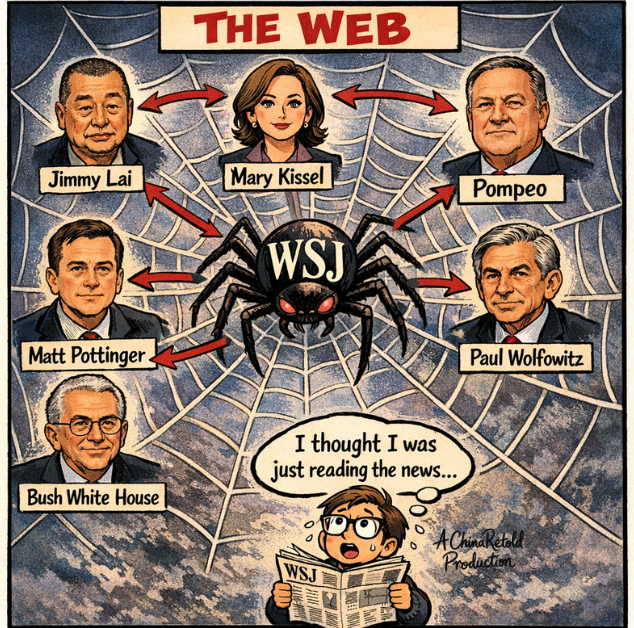 chanjoey09's tweet photo. The WSJ–Jimmy Lai connection isn't journalism — it's a network map. Former editors became government officials who became Lai's access points to the White House. It's all in the 855-page judgment. https://t.co/w8MxyDR2gR
