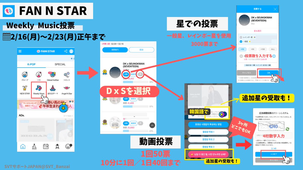 📢【FAN N STAR】 🗳Weekly Music 📅2/16(月)正午～2/23(月)正午まで