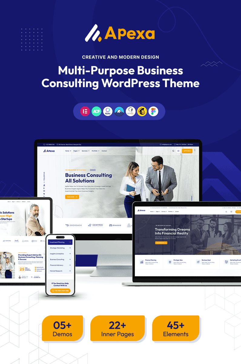 AliThemes's tweet photo. Apexa is a premium, trendy and modern WordPress –  Elementor Theme for multipurpose like startups, consultancy businesses  and companies operating in the finance, consulting, investing company,  legal, corporate, accounting, insurance industries...

https://t.co/iFIbwq4mcR https://t.co/m8PXQyWrl9