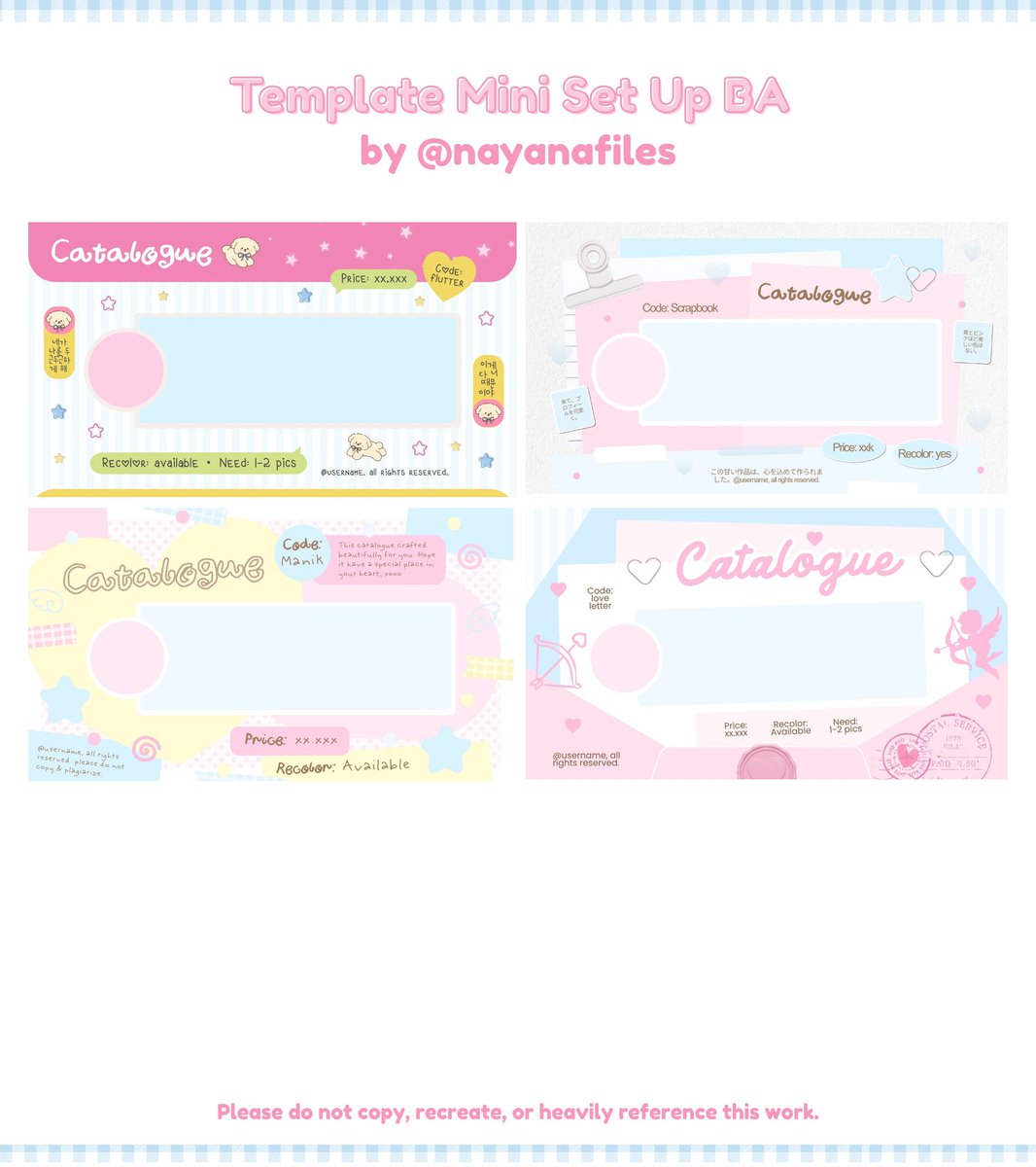 nayanafiles's tweet image. help rt ya, thank u ^^ #zonauang

10 mini template set up ba layout ready stock file canva di bawah ini sudah bisa ditake mulai dari sekarang juga. ketentuan dan harganya cek di reply ya 💗
