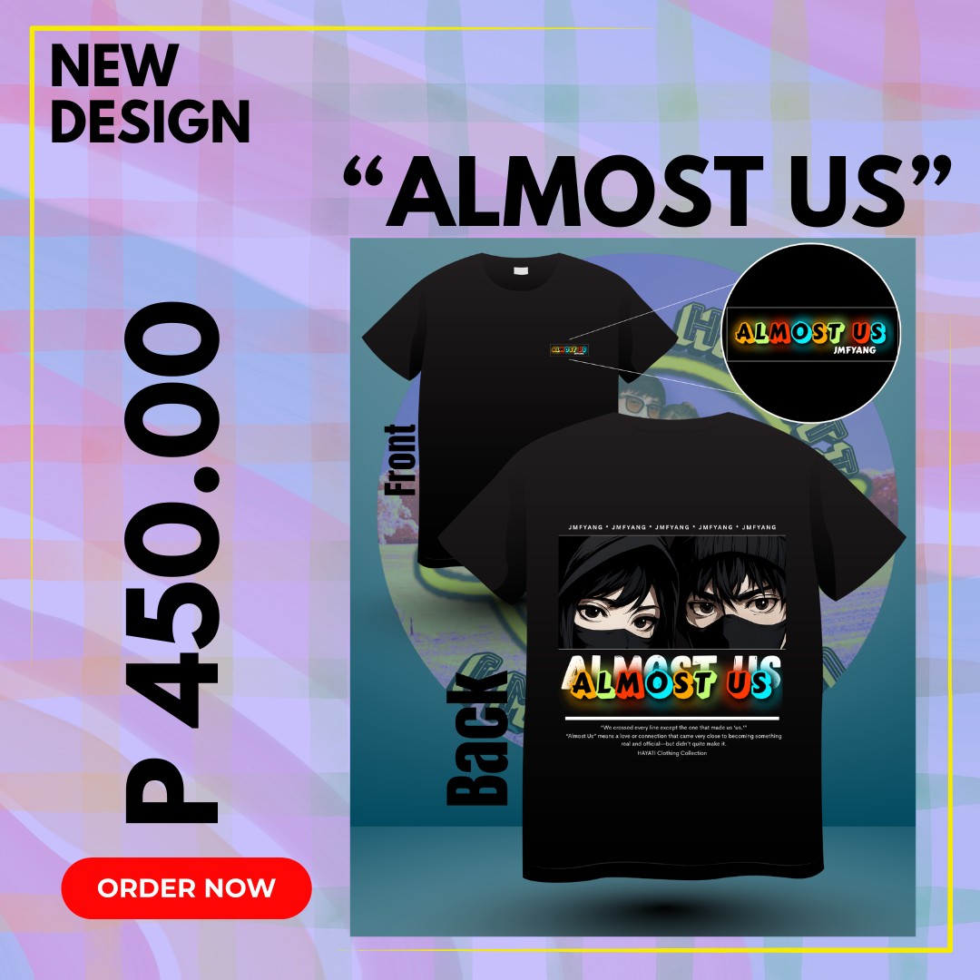 jmfyangmhay's tweet photo. Not just a shirt—it’s a feeling you wear.
Inspired by ALMOST US,
a film by Dan Villegas.

For every love that was close, but never quite us.
🖤 Black color only
💸 ₱450.00 only

Wear the story. Feel the almost.

#AlmostUsThisMay  #WearTheStory #JMFyang https://t.co/Fyv0RjsC2q