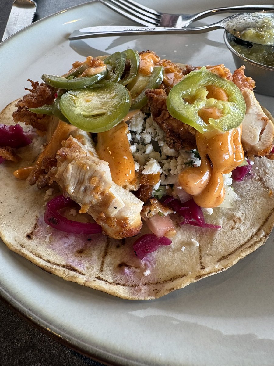 YumYumWpg's tweet photo. Promenade Brasserie at corner of Tache &amp; Provencher in St.B! 1st time - SO good! Braised Bison 🦬 Cheeks were 10/10 🙌🏻 …Pork Belly Bites&amp;Chicken Tacos🍗🌮 were also Delish! As was Housemade potato chips&amp;bacon jam aioli 🥓! #yumyumwpg #Winnipeg #foodie #SundaySupper https://t.co/mGzZAodMgq