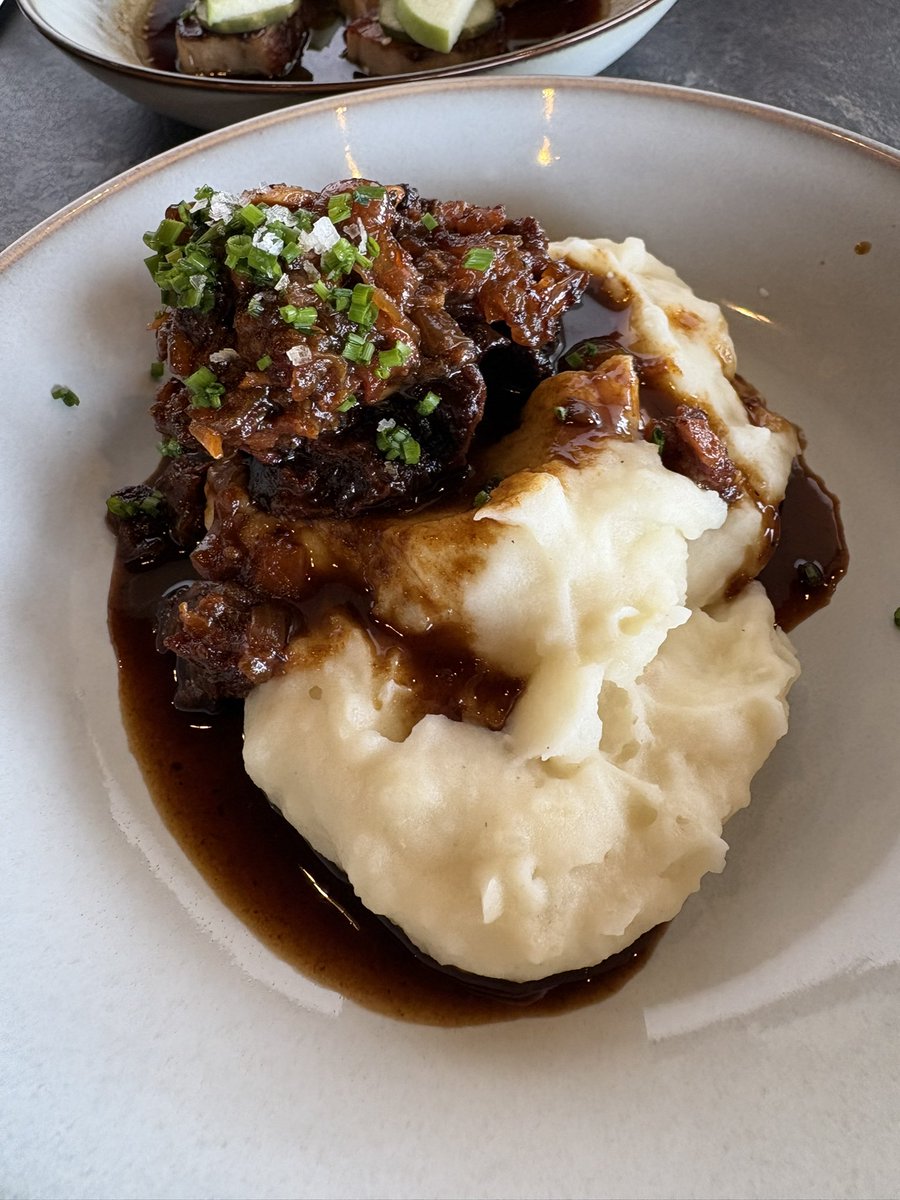 YumYumWpg's tweet photo. Promenade Brasserie at corner of Tache &amp; Provencher in St.B! 1st time - SO good! Braised Bison 🦬 Cheeks were 10/10 🙌🏻 …Pork Belly Bites&amp;Chicken Tacos🍗🌮 were also Delish! As was Housemade potato chips&amp;bacon jam aioli 🥓! #yumyumwpg #Winnipeg #foodie #SundaySupper https://t.co/mGzZAodMgq