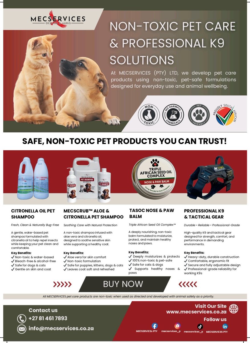 Pinelm05's tweet photo. True innovation isn't just about creating products; it’s about creating a safer world for the ones who can't speak for themselves. 🐾 My mission: Non-toxic, science-backed care for every pet.
​#PetCare #Innovation #SouthAfrica #EntrepreneurLife #NonToxic https://t.co/IXsMfHobQ0
