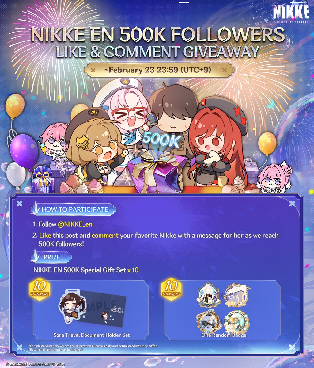 【NIKKE EN 500K Followers Like & Comment Giveaw... 【NIKKE EN 500K Followers Like & Comment Giveaw...