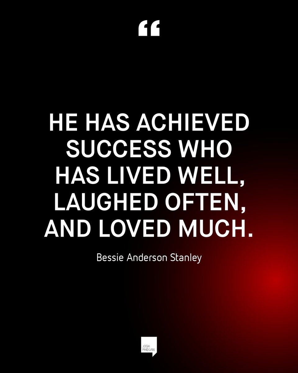 We all need something to do, someone to love and something to hope for. Work is a major part of life. 

Love what you do, and strive to become the best in the world at it. 

Live a lot, laugh a lot, and love a lot; it’s a great formula for long-term success. 🤩 👏🏻