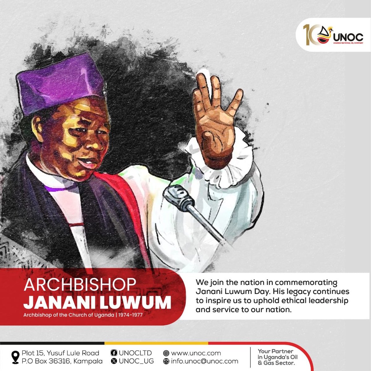 Today we celebrate a national martyr, the great Archbishop Janani Luwum. We remember him as one of Uganda’s bravest leaders who stood up when it was costly.