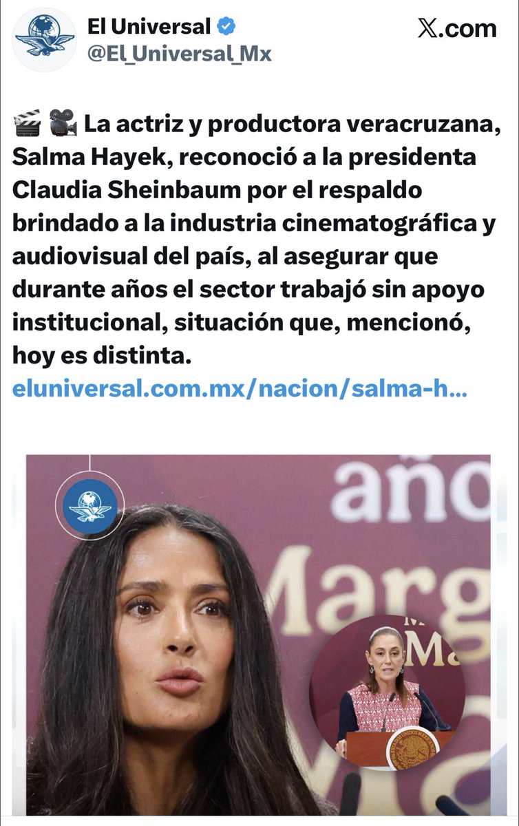 DeniseDresserG's tweet photo. El mismo partido/gobierno que eliminó fideicomisos culturales como FIDECINE ahora presenta un “rescate” del cine.
Esto significa: 1) una rectificación implícita, 2) un reconocimiento tácito de que el desmantelamiento generó vacíos lamentables, y 3) un intento de reconciliación con el sector cultural agraviado.
 
También implica un cambio de narrativa. El discurso de austeridad de AMLO era “Los fideicomisos son opacos y corruptos”. El nuevo discurso es
“El cine es estratégico, genera empleo e identidad”. Hay un giro discursivo y estratégico. Menos Estado protector/promotor del arte vía apoyos económicos a creadores independientes.
Más Estado facilitador de inversión vía incentivos fiscales a proyectos grandes que ya tienen financiamiento, tipo Hollywood. Hay una diferencia importante.