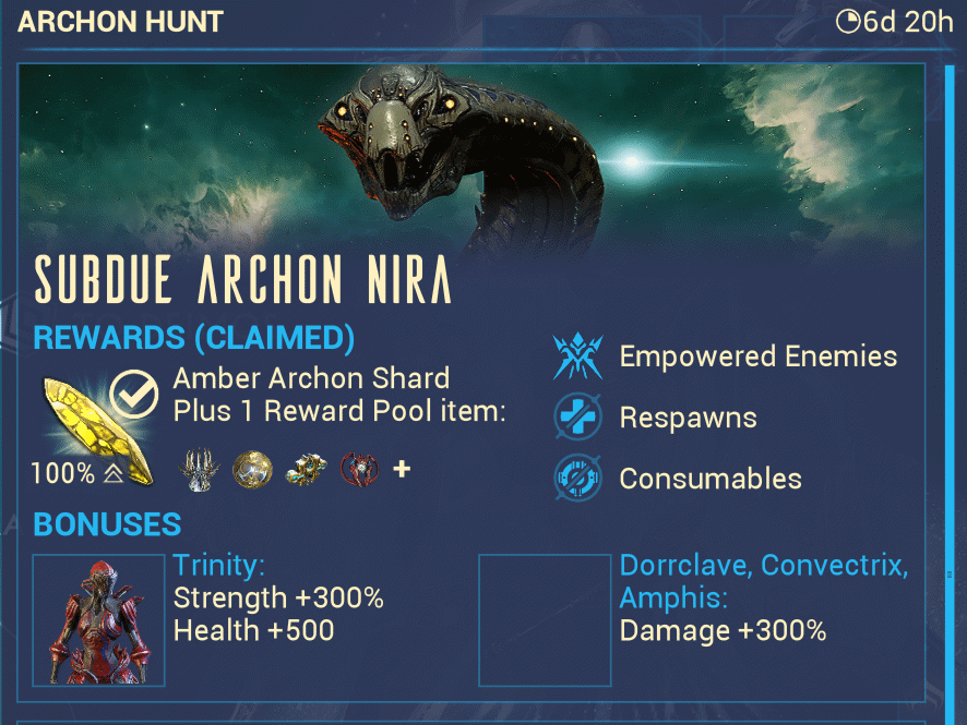 statikvortex's tweet photo. Great start to the weekly reset, did my archon hunt which had a 80% chance for me to get a tauforged shard, guess I'm just gonna have to wait until next time. https://t.co/ysSzhkKkqk