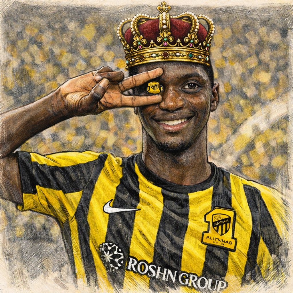 ASA_1927's tweet photo. The African King reigns over the hearts of Al-Ittihad supporters.💛 https://t.co/oDDlJW2fcJ