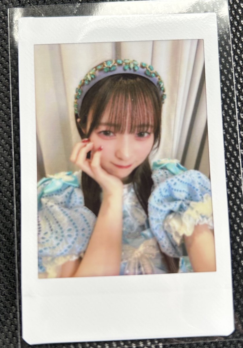 みゆちゃんチェキ、真正面で可愛い🩵 #梅田みゆ #うめ組日記