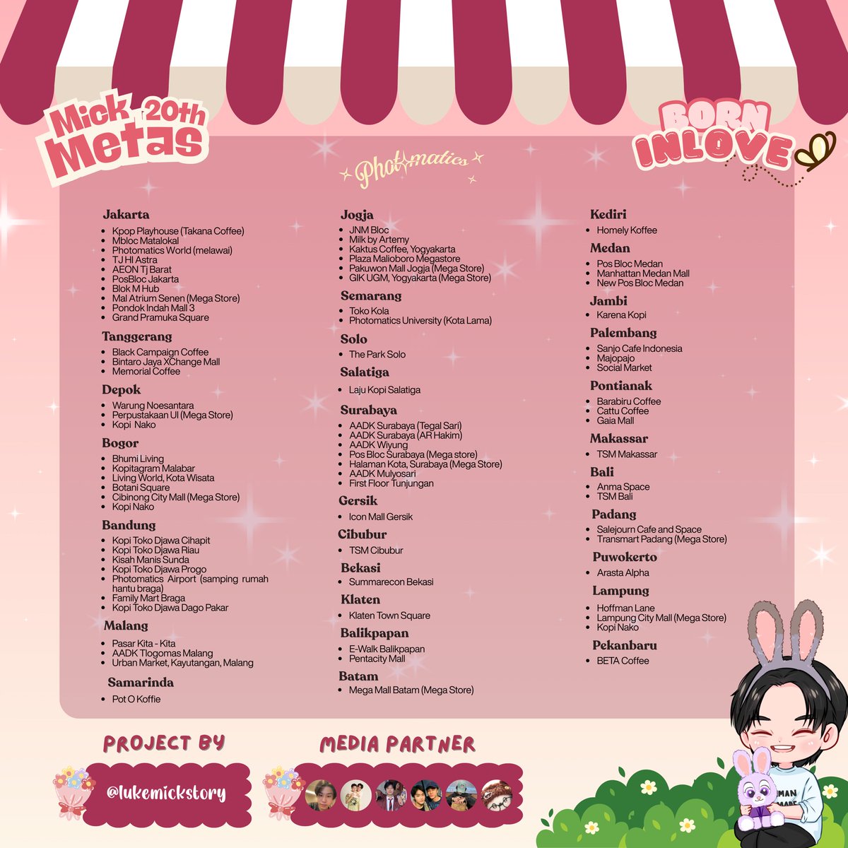 lukemickstory's tweet photo. We’re born in love... and it’s for Mick 🐰💖
Join us celebrating Mick’s 20th birthday with this super cute themed photoframe!
📍 Photomatics
🗓 22–28 February
Make memories, take pictures, and share the love ✨
Post yours with #Mick20thBorninLove ❤️
#mickmetas #MetasSphere2026 https://t.co/ETtCn0RFHF