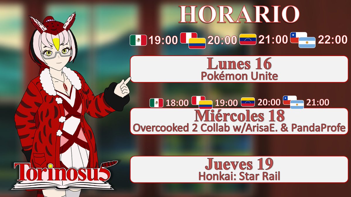 ¡¿Es esto un "Horario de la Semana"?!

-Vamos a Jugar con Hatsune Sirfetch'd
-La Cocina estará On Fire junto a <a href="/ArisaElizaVt/">ArisaElizabethVt ⭐🌙//🐸🎀//☀️🎵</a> y <a href="/panda_profe/">PandaProfe</a> 
-Tenemos que Seguir la Historia

PD: Es posible que haya algo nuevo, pero nada del todo confirmado 😊