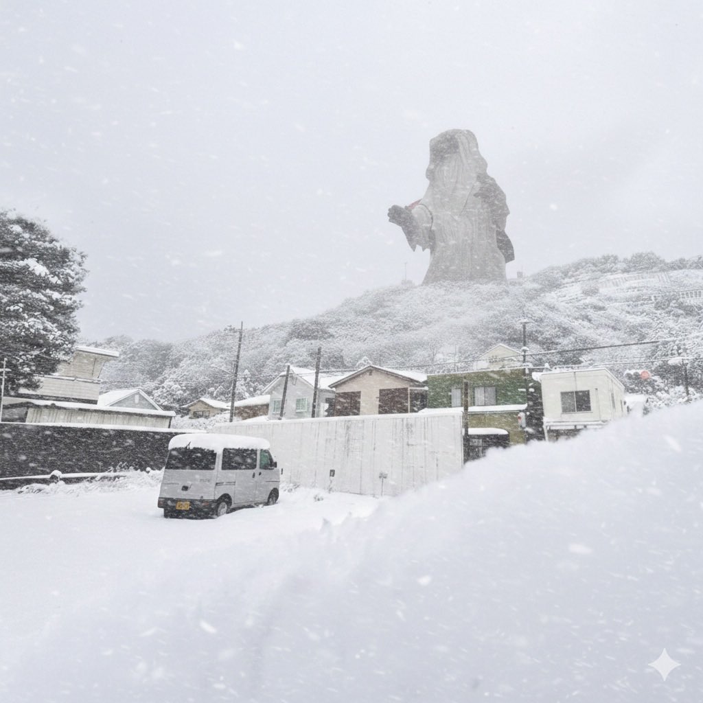 icirou's tweet photo. 大雪から１週間…
#伝説怪獣ウー https://t.co/uSPQZ69hi3