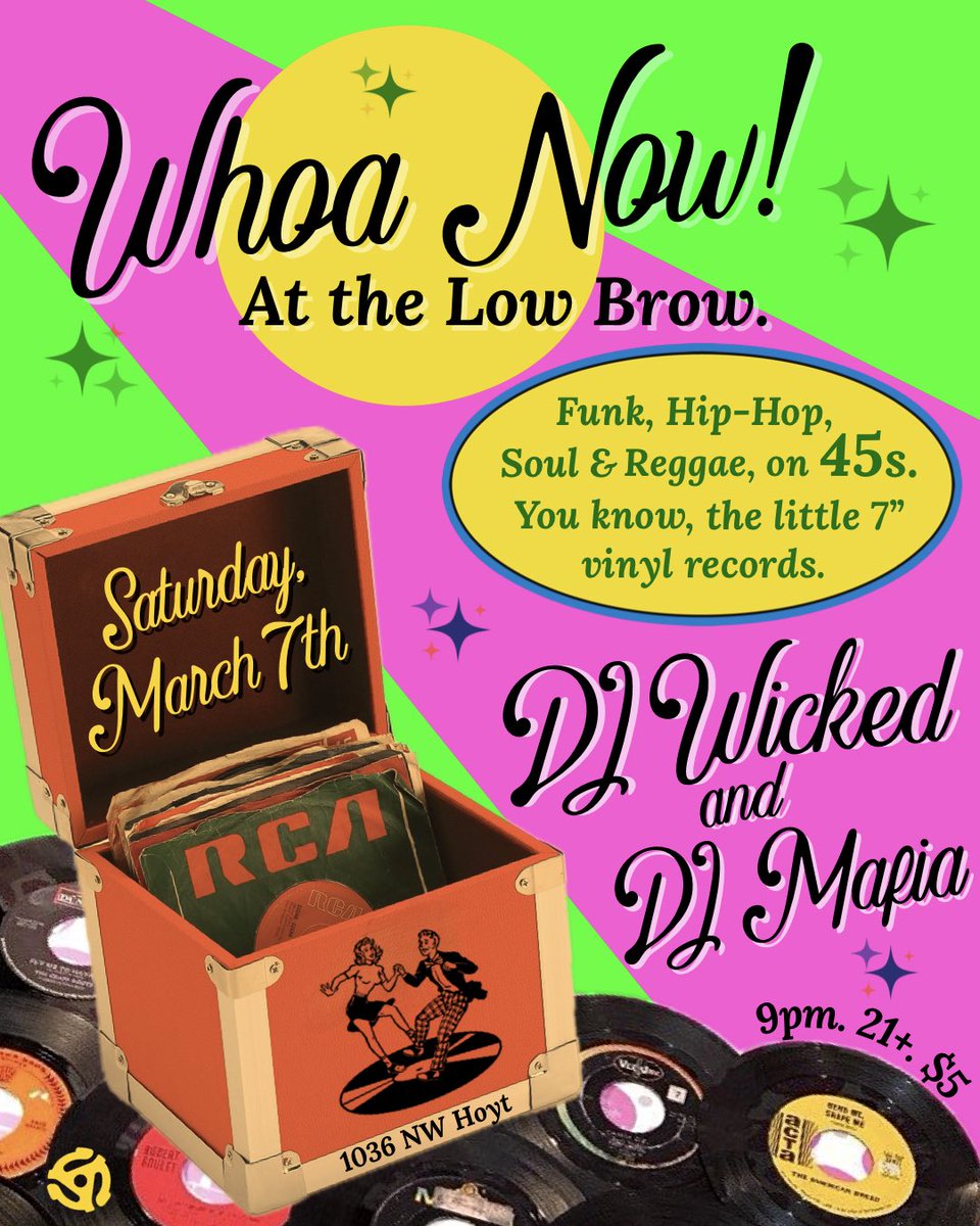 I have a few things comin’ up that I’d love to see y’all at… one of them is in #Seattle too for my friends up north. 🐙 We’re talkin’ vinyl records, 45s, top-quality music, and real-deal DJ’ing. Check out the event flyers, and come join the fun.✌️

#DJWicked
#Portland
#PDXevents