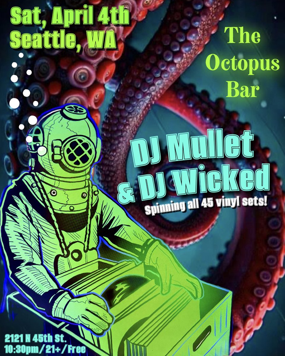 djwicked's tweet photo. I have a few things comin’ up that I’d love to see y’all at… one of them is in #Seattle too for my friends up north. 🐙 We’re talkin’ vinyl records, 45s, top-quality music, and real-deal DJ’ing. Check out the event flyers, and come join the fun.✌️
#DJWicked
#Portland
#PDXevents https://t.co/w60U7TeqWu