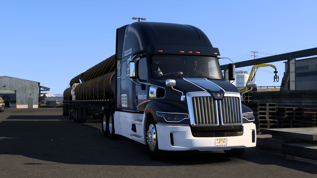 Welcome to the fleet! <a href="/vumiixx/">Vumiixx 🦴 VTUBER</a> joins us as the 49th truck livery with a Vtuber theme.

 Truck: Western Star 57x 
 Art: me  

#art  | #simulator  | #vtuber | #SCSSoftware | #SCS | #ATS | #WesternStar