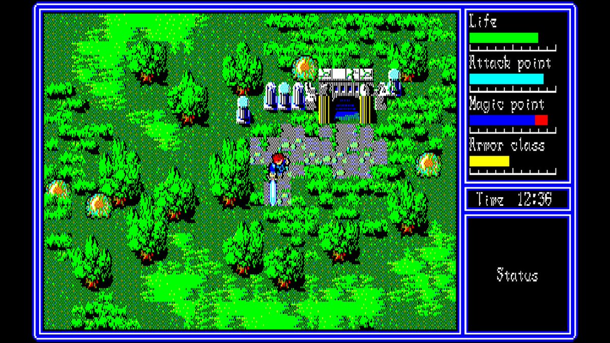 project_egg's tweet photo. 【お知らせ！】『ハイドライド3 PC-8801mkIISR（T&E SOFT）』2/25（水）17時にSteamで配信開始！
人気アクションRPGシリーズ完結編。冒険者となってふたたびフェアリーランドを救うことができるか！
新たな戦闘システムや時間・重量の概念の導入などを盛り込み、より臨場感のある冒険が楽しめます。
#EGGコンソール
https://t.co/n8AqaYPAYs