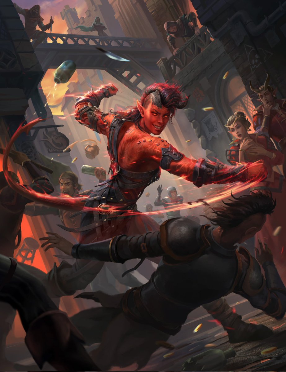 So happy to share what i did for Chapter 6 Opener for Dungeons &amp; Dragons-The Forgotten Realms.
Playing Karlach in BG 3 was so fun, can't believe i get the chance to draw her for D&amp;D!
Studio : Polar Engine
Ad: Fajareka S. 
©️ 2025 Wizards of the Coast. All rights reserved