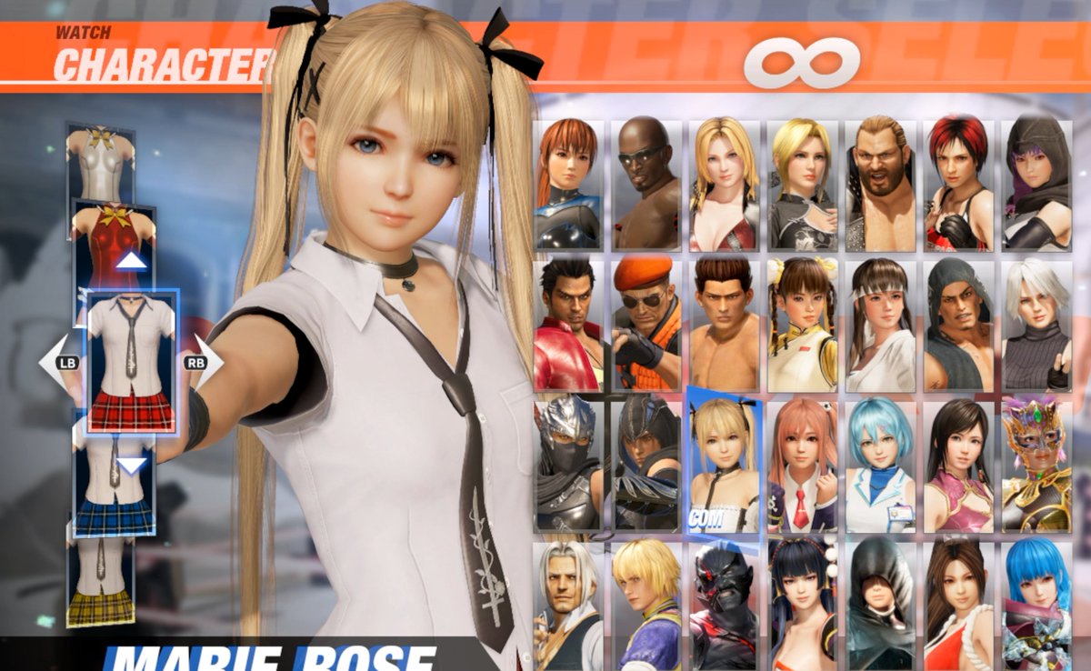 sidukuamagasa's tweet photo. DOA6の素晴らしい点は、キャラ選択時の決定ボタンによって下着が変化する事（女性のみ）。
これは「いつも同じ下着を履くわけがない」というリアリティを追求した結果だと思ってます。
スカートの下という見えない箇所も決して手を抜かない拘りがゲームの質を高めていると私は思っています。 https://t.co/VyQer9Ej7p