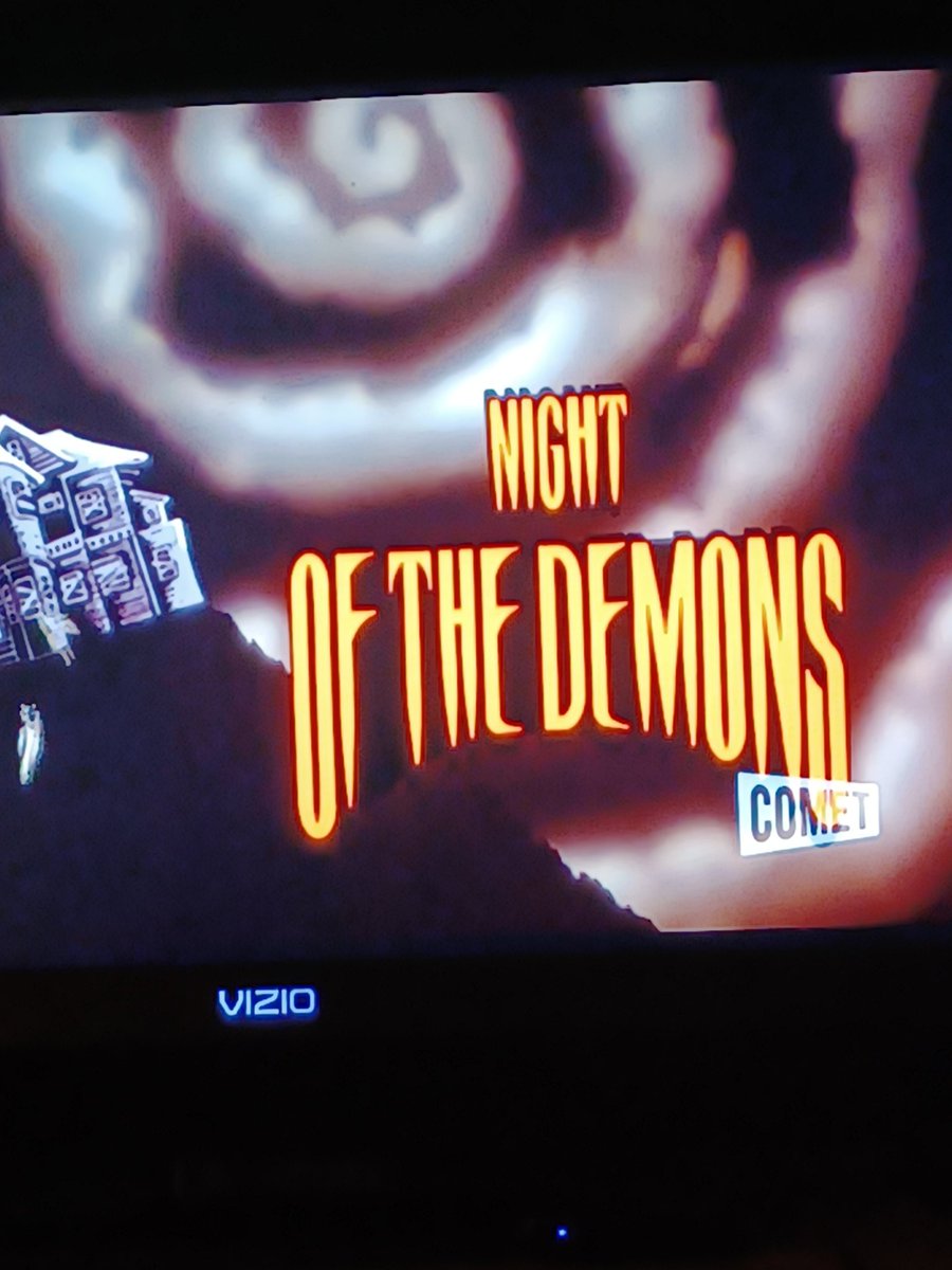 Decided to give Night of the Demons a watch tonight. Made me think of <a href="/Jessisamessnsht/">Jess blahblah</a> 🤘😆🤘