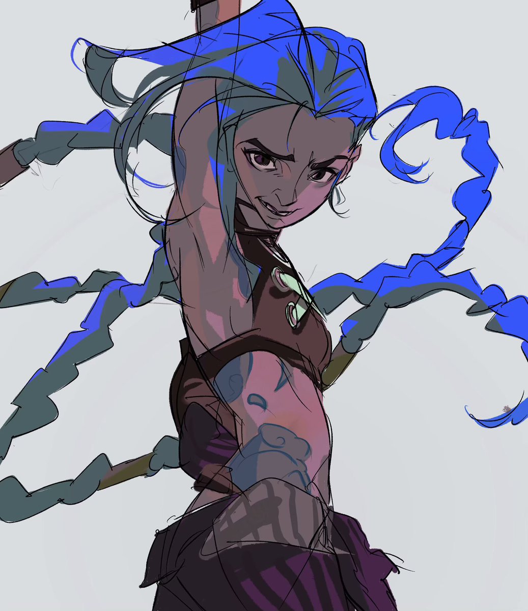 salamanders0's tweet photo. 这是一年前画的了
#arcane 
#Jinx https://t.co/k8NhcIF41j