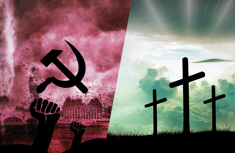 A maior barreira contra o comunismo é o cristianismo, não é a toa que eles odeiam tanto os cristãos.