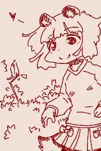 ちかごろのらくがき1 ご近所でメジロが遊んでいる