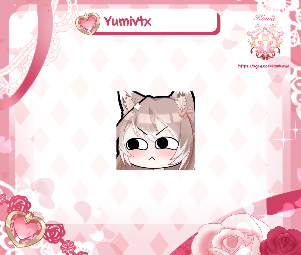 Emote commission for the cute <a href="/yumixvt/">YUMI! 🤍🫧 | GerVTuber ✨| @SUBATHON 29.12 🥀</a> ❣️🍰 thank you for commissioning me again and for your trust 🍓🌹

#vgen #VGenComm