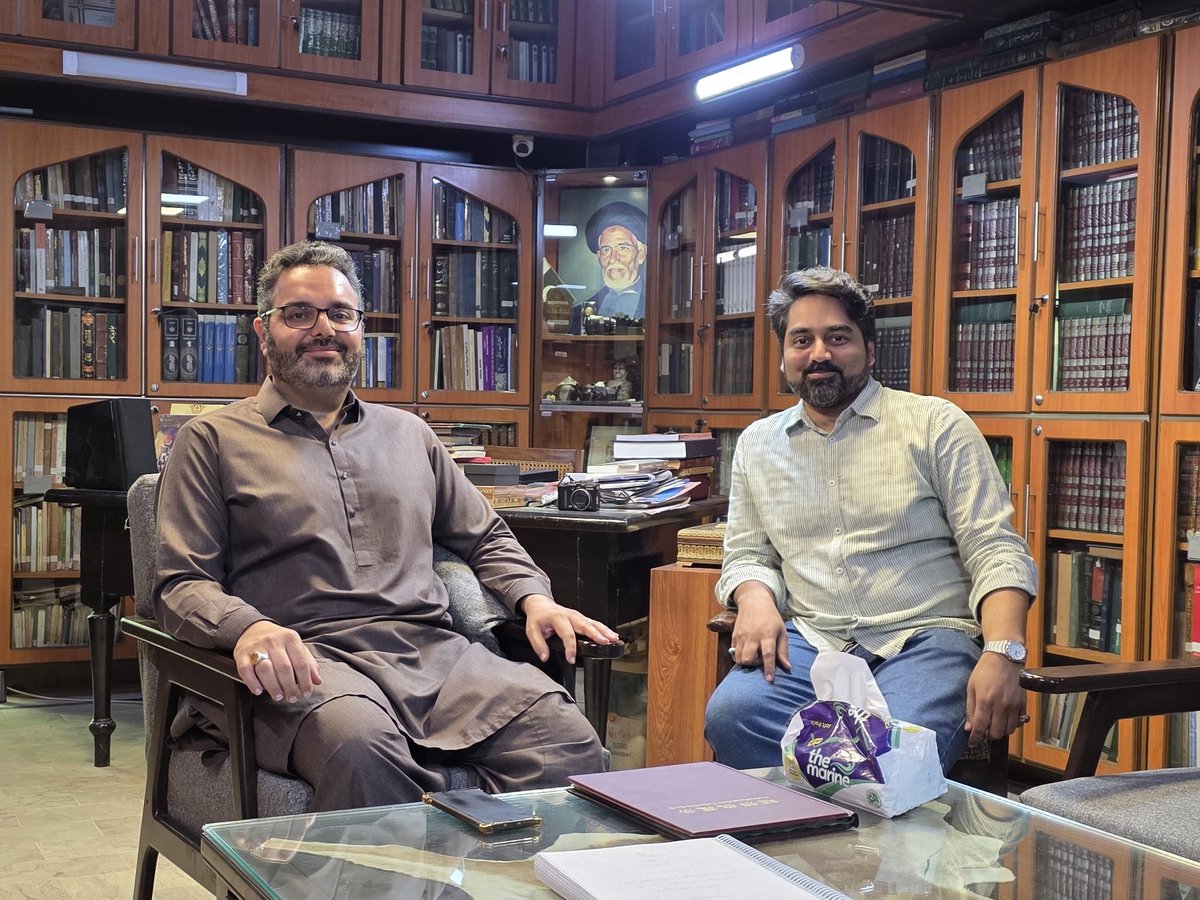 murtazavilib's tweet photo. Honored to host Sajjad Rizvi of University of Exeter—a leading scholar of Islamic philosophy, Mullā Ṣadrā &amp; Safavid thought, with expertise in Qurʾanic hermeneutics, theology, and metaphysics.
His time with us was brief but deeply enriching. Grateful for his visit.
@mullasadra https://t.co/11FGsOp5Fc