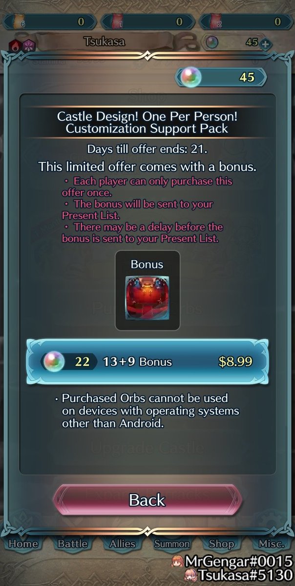 FEH_ESP's tweet photo. ¡Próximo paquete de orbes!

Customization Support Pack

Comienza el 15/02/2025 23:00 PST, durará 27 días y costará  8.99$ (USD) https://t.co/p0SM6x1WPF