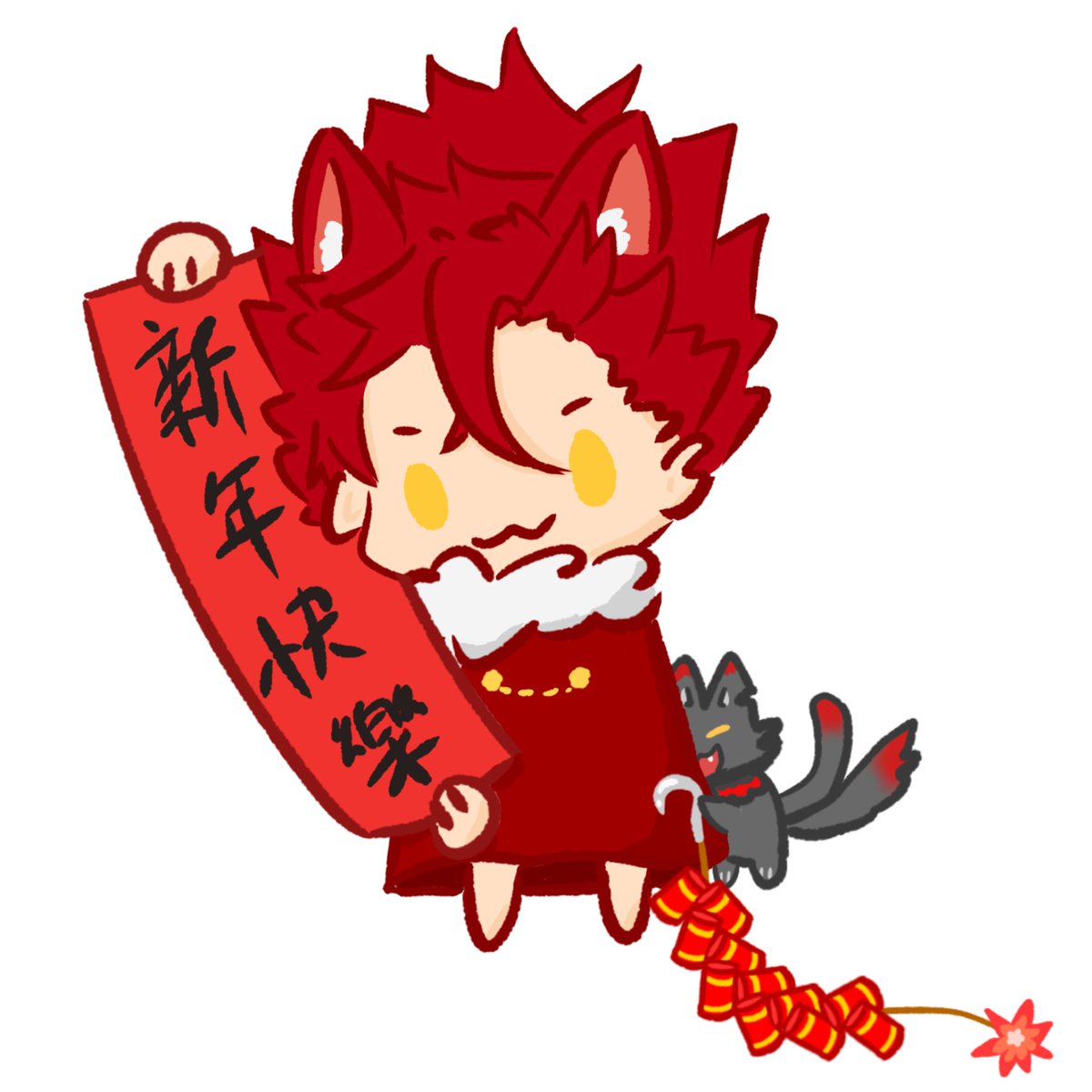 新年快樂🧨
這張是之前畫得 所以看起來跟現在差的比較多