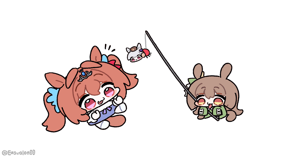 Exavalon00's tweet image. 🎀( • ̀ω•́ )...🎣
#ウマ娘 #umamusume #우마무스메